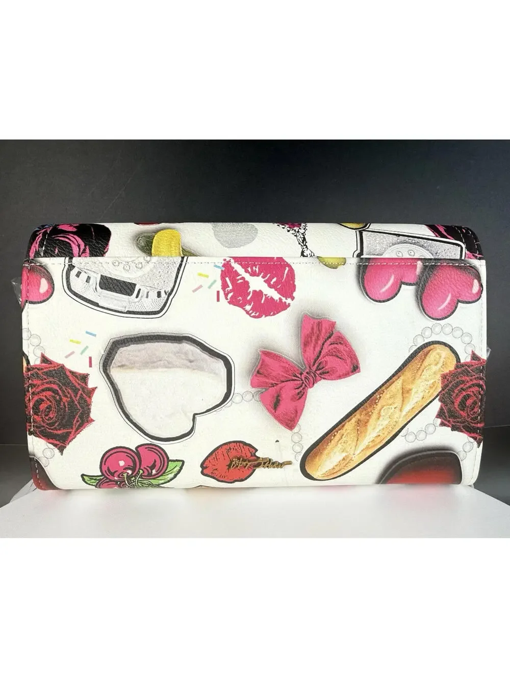 RARE HTF Betsey‎ Johnson Kitsch Foodie Novelty Hearts Crossbody Bag Sample